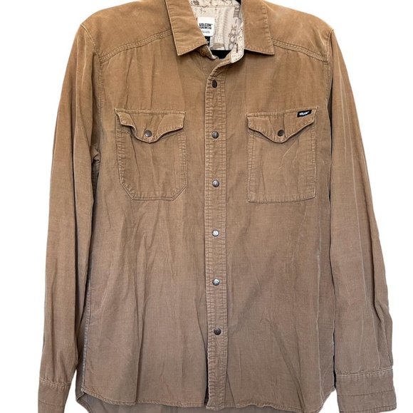 Volcom Other - Volcom brown corduroy button up shirt